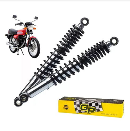Par Amortecedores GP7/Buxi Cromados com Regulagem – Honda CG ML/TUR 125 (1983 a 1999)